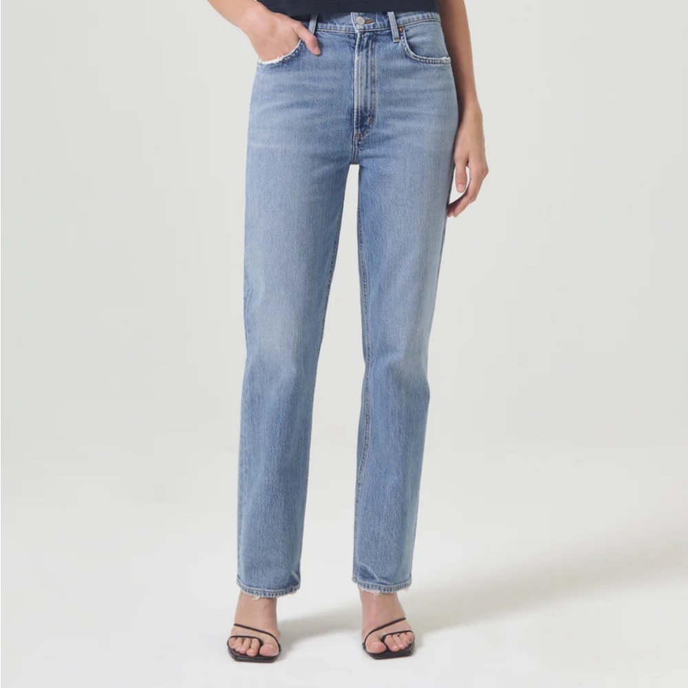 Agolde Stovepipe High Rise Jeans Medium Wash